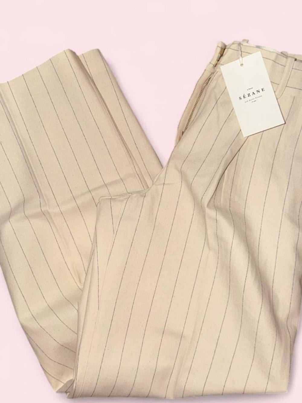 Pant rodriguo rayure noire fond ecru sezane - Picture 3 of 6